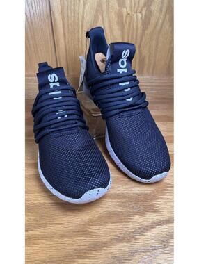 Adidas Black Athletic Sneakers with Speckled Sole